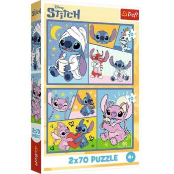 Trefl Puzzle 2 x 70 Lilo & Stitch - Stitch-csel nem unalmas kép