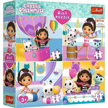 Trefl Puzzle 4v1 – Gabby babaháza kép
