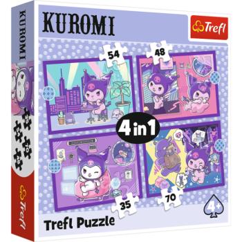 Trefl Puzzle 4v1 Nap Kuromival / Hello Kitty kép