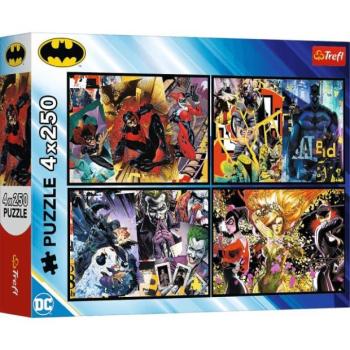 Trefl Puzzle 4x250 darabos Batman akcióban