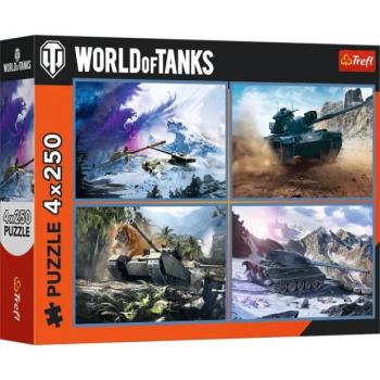 Trefl Puzzle 4x250 - World of Tanks kép