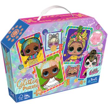 Trefl Puzzle 70 glitter tokban - Dolls LOL Meglepetés! kép