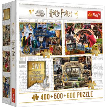 Trefl Puzzle Harry Potter Tournament 3v1 400 + 500 + 600 darabos kép