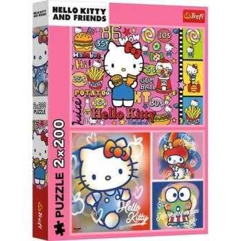 Trefl Puzzle Hello Kitty és barátai 2x200 darab kép