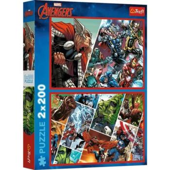 Trefl Puzzle Marvel 2 x 200 darabos A világ védelmezői kép