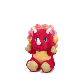 Triceratops plüss 16,5 cm ülő piros kép
