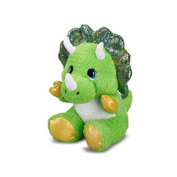 Triceratops plüss 37cm ülő zöld kép
