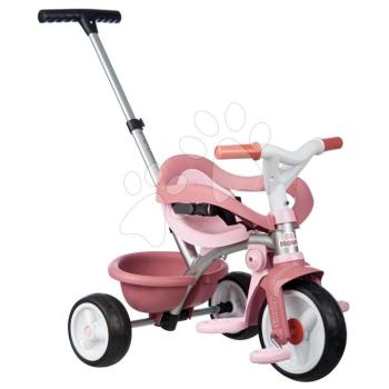 Tricikli kiesésgátlóval és szabadonfutó első kerékkel Be Move Comfort Pink Tricycle Smoby állítható tolókarral és halk EVA kerekekkel 10 hó-tól kép