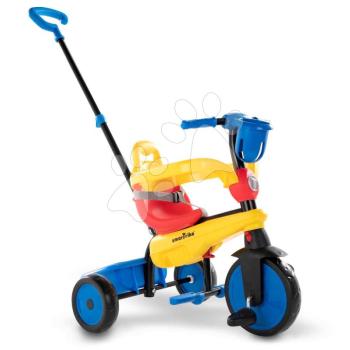 Tricikli kulacstartó kosárral Breeze S Multi 3in1 SmarTrike lengéscsillapítóval és szabadonfutó kerékkel sárgás-kék 10 hó-tól kép
