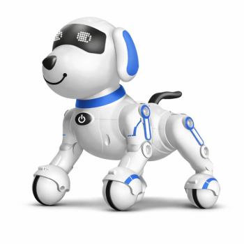 TurboTappancs – távirányítós interaktív robot kutya, hangokkal, angol szavak tanításával, tánc funkcióval – USB újratölthető, kék (BBJ) kép