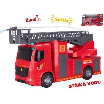 Tűzoltóautó 30 cm vízpermetező lendkerékkel, elemmel, fénnyel és hanggal kép