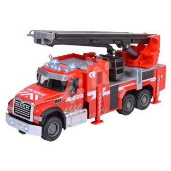 Tűzoltókocsi Mack Granite Fire Truck Majorette fém hanggal és fénnyel 22 cm hosszú kép