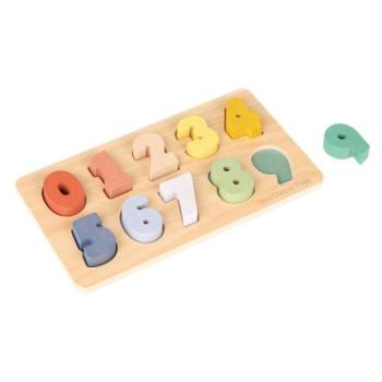 Új Klasszikus Játékok Fa beilleszthető puzzle - számok 0-tól 9-ig kép