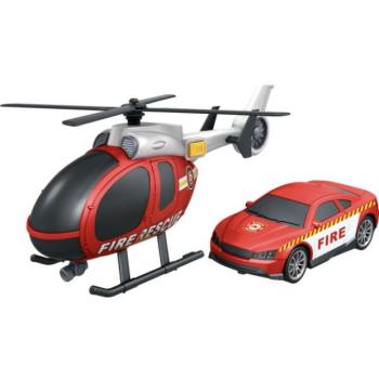 VÁROSI SZOLGÁLATI AUTÓ - 1:14 Tűzoltó helikopter + autó kép