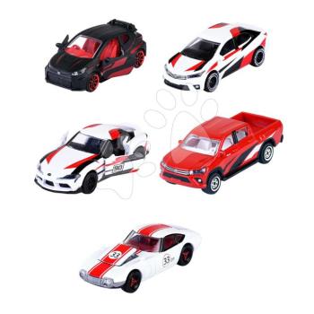 Versenyautók Toyota Racing 5 Pieces Giftpack Majorette fém 7,5 cm hosszú 5 fajta szettben és ajándékcsomagolásban kép