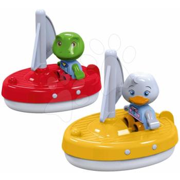 Vitorláshajók AquaPlay Nils béka és Lotta kacsa -2 hajó és 2 figura (kompatibilis a Duplo-val) kép