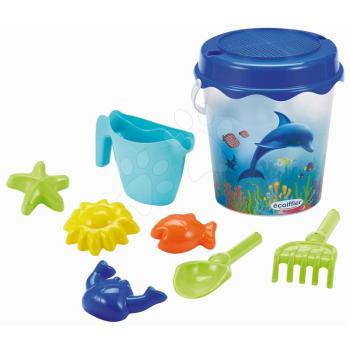 Vödör szett Delfin Garden&Seasons Écoiffier 23 cm locsolókanna 9 részes IML nyomattal 18 hó-tól kép