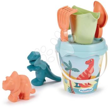 Vödör szett Dino Bucket 17 cm Écoiffier 2 dínó homokozó forma 6 drb 18 hó-tól kép