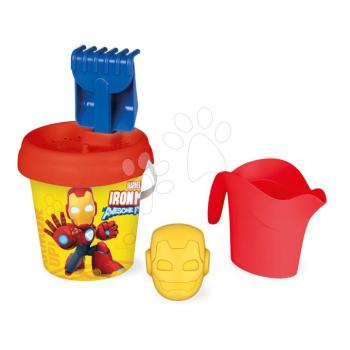 Vödör szett Iron Man Medium Garnished Bucket Smoby locsolókannával 6 részes 18 cm magas 18 hó-tól kép