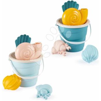 Vödör szett kagylóval és rákkal Beach Écoiffier 2 forma kannával és lapáttal 6 darabos (17 cm magas) 18 hó-tól kép