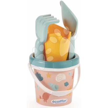 Vödör szett locsolókannával Kagyló Beach Écoiffier és gereblye lapáttal 5 darabos (12 cm magas) 18 hó-tól kép