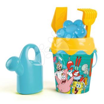 Vödör szett locsolókannával Sponge Bob Garnished Bucket Smoby 6 részes lapáttal gereblyével formával 18 cm magas 18 hó-tól kép