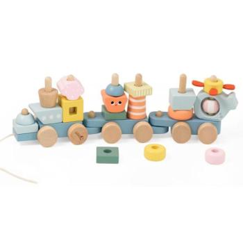 Vonat + 2 kocsi óceán fa húzós építőkészlet 28 darab kép