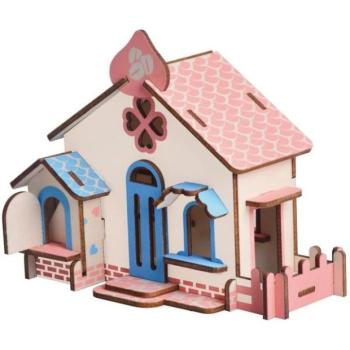 Woodcraft Fa 3D puzzle Csokoládé ház kép