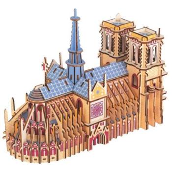 Woodcraft Fa 3D puzzle Notre-Dame katedrális kép