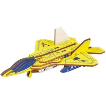 Woodcraft Wooden 3D puzzle F22 raptor vadászgép