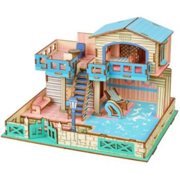 Woodcraft Wooden 3D puzzle villa Lembongon szigetén kép