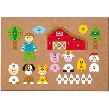 Woody Corkboard szögeléssel - állatok kép