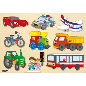 Woody puzzle a táblán - Járművek kép