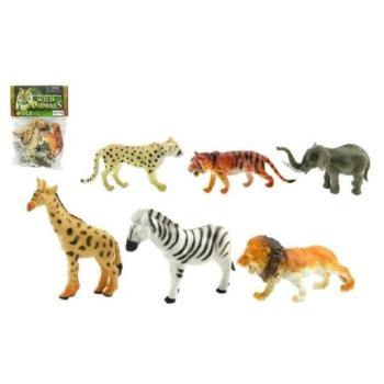 ZOO szafari állatok 6 db műanyag 10cm